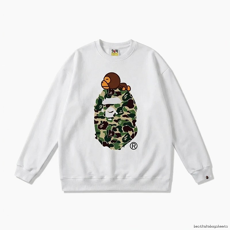 Bape camouflage style white sweatshirt
