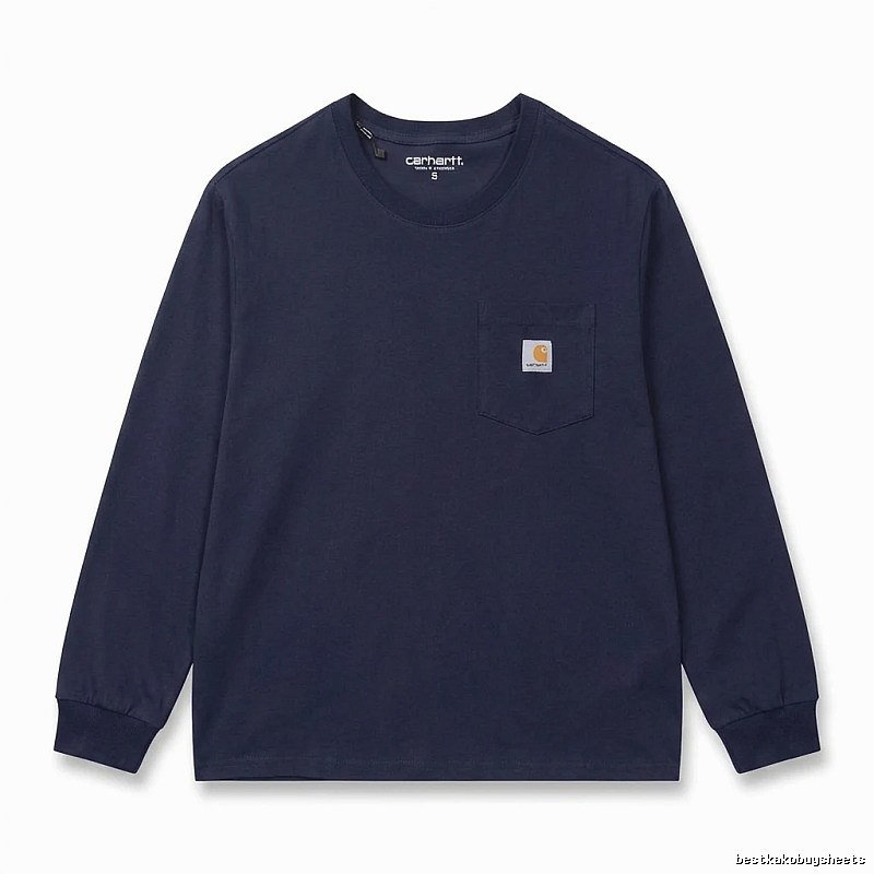 Carhartt basic simple navy long-sleeve