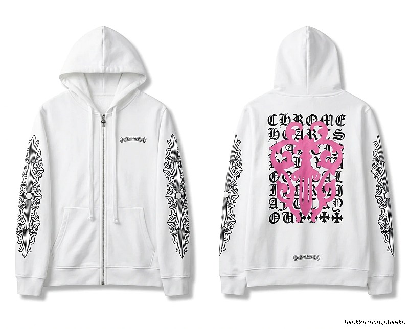 Chrome Hearts Cross Flower Trendy and Cool Style White Sweatshirt
