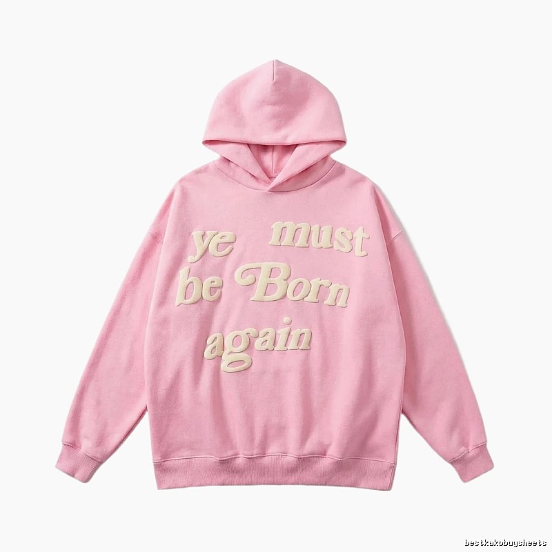 Kanye's Rebirth Series Pink Trendy Hoodie