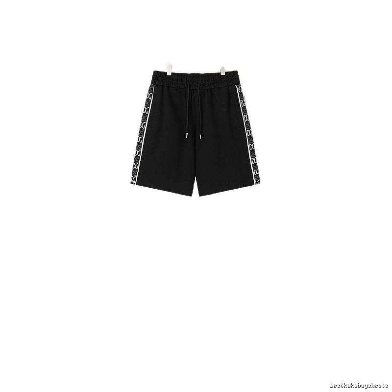 Louis Vuitton Side-Printed Casual Black Shorts