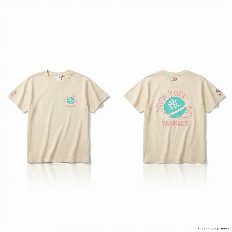 MLB New York Yankees trendy brand beige T-shirt