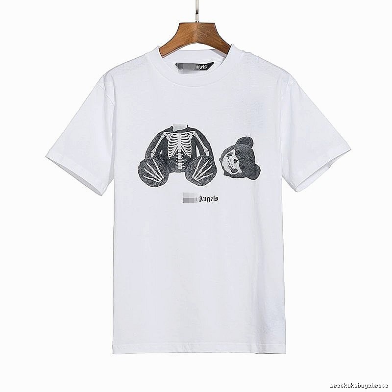 Palm Angels Classic Bear graphic T-shirt White Colorful Bear with Travel-Friendly Style