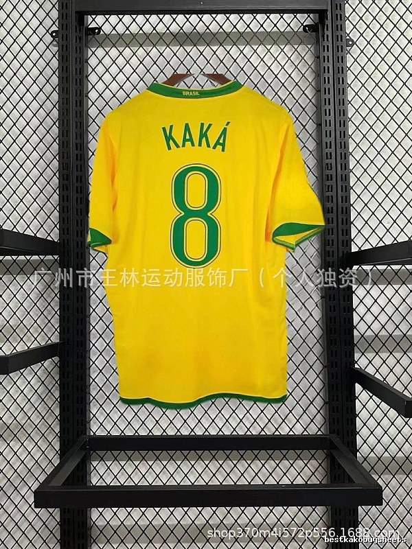 AC Milan Resort Kaka #22 soccer jersey Black Red Striped for Travel Looks