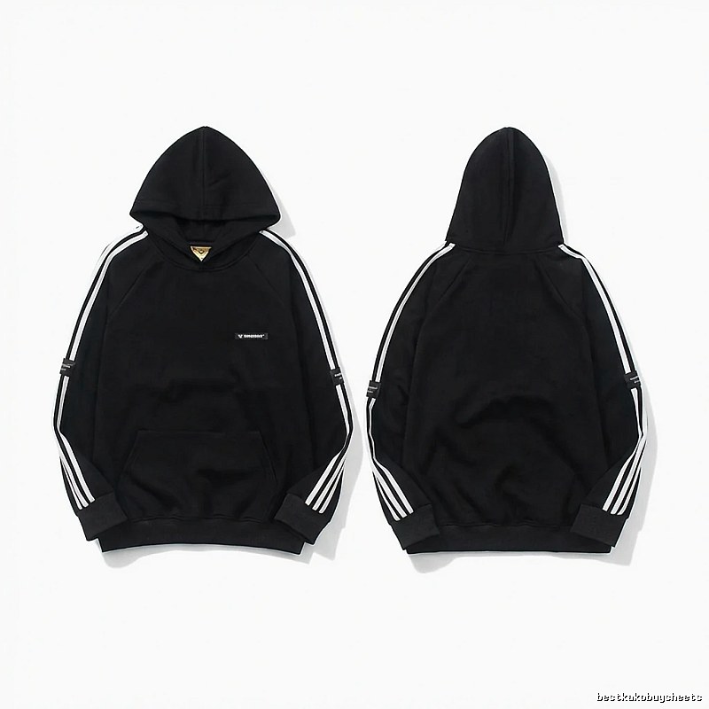 Adidas classic three - stripe black sweatshirt