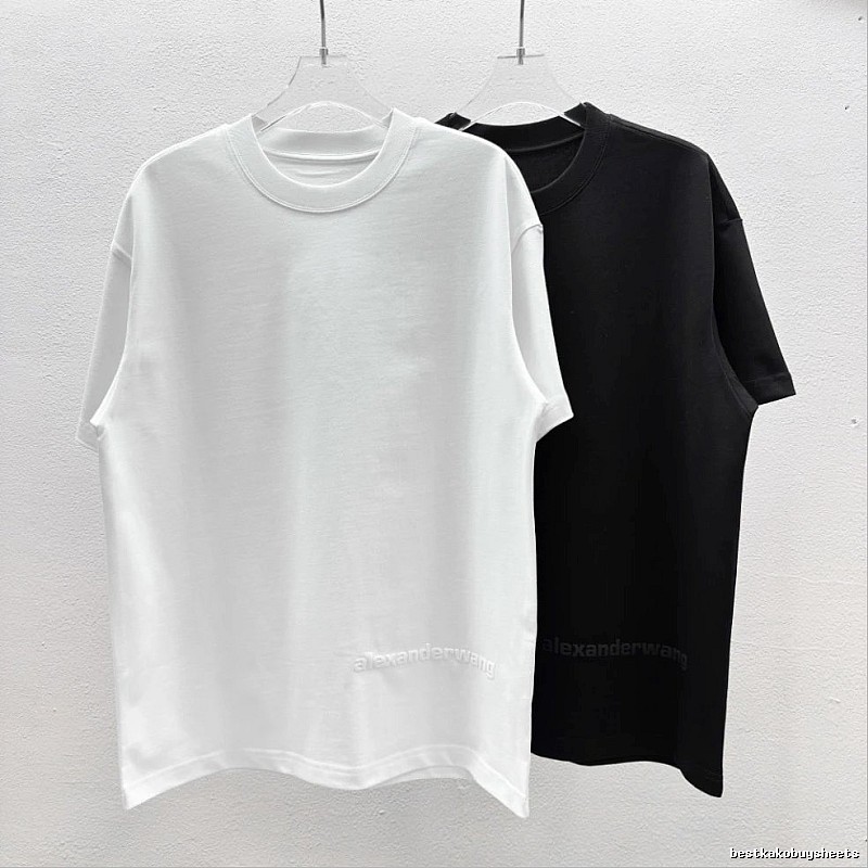 Alexander Wang Embossed Minimalist Solid Color T-shirt