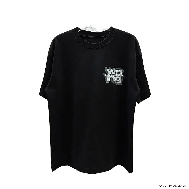 Alexander Wang Printed Street Style Black T-Shirt