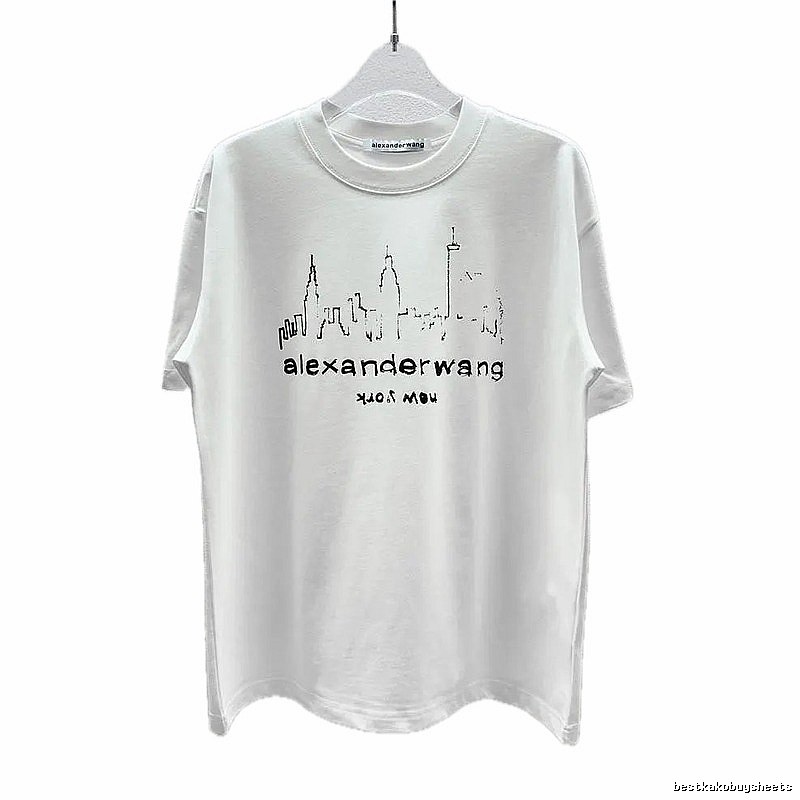 Alexander Wang Skyline Street Style White T-Shirt