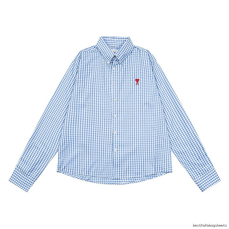 AMI Love Blue Checkered Shirt