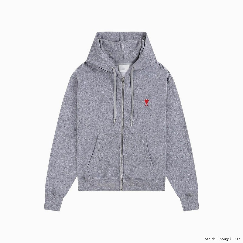 Ami Love Series Trendy Brand Grey Hoodie