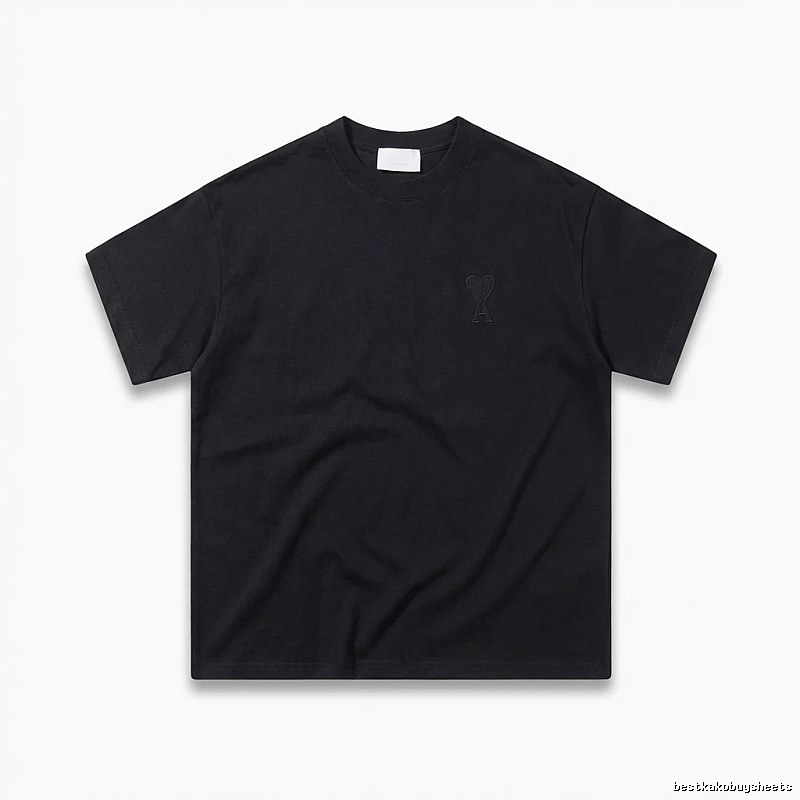 AMI Love Simple Style Black T-shirt