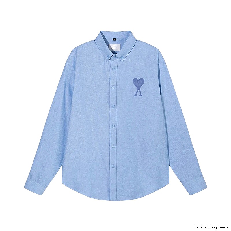 AMI Love Simple Style Blue Shirt