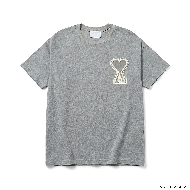 AMI Love Simple Style Gray T-shirt