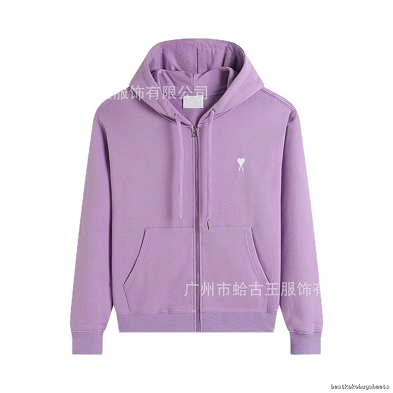 AMI Love Simple Style Purple Hoodie
