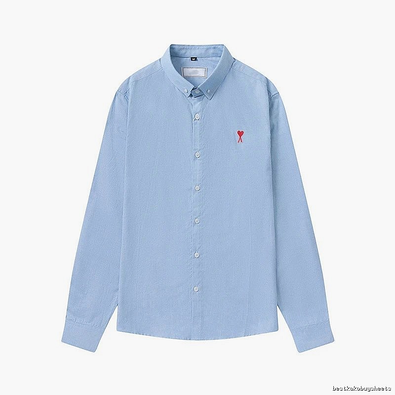 AMI minimalist style blue shirt
