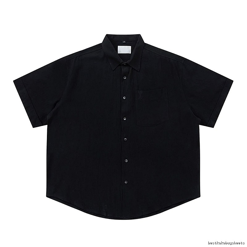 AMI series short-sleeved shirts in black