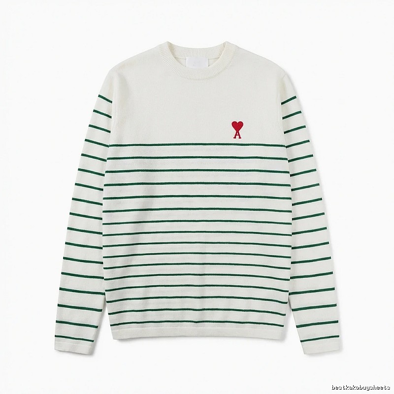 AMI striped white sweater