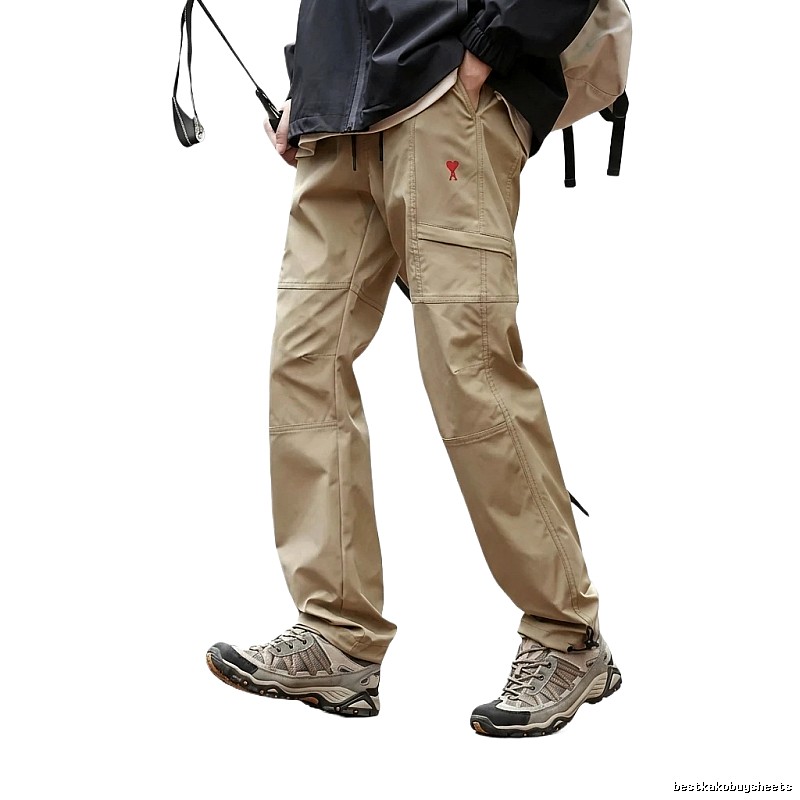 AMI Workwear Style Khaki Long Pants