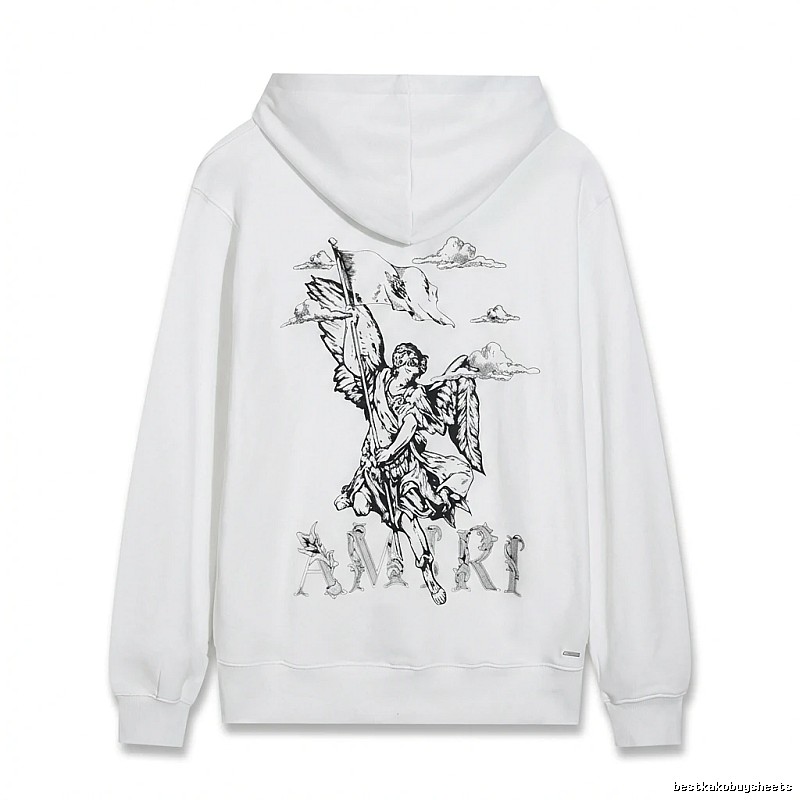 AMIRI Angel Print White Sweatshirt