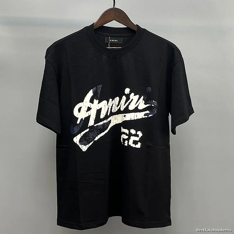 Amiri Black White Records Graphic T-Shirt Campus Look