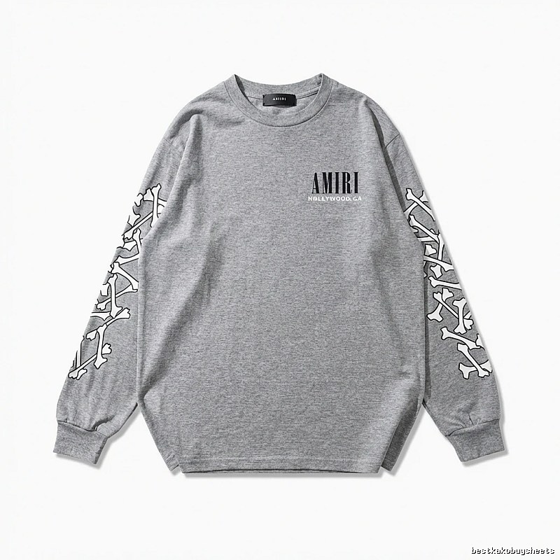 AMIRI Bone Pattern Trendy Cool Gray Sweatshirt
