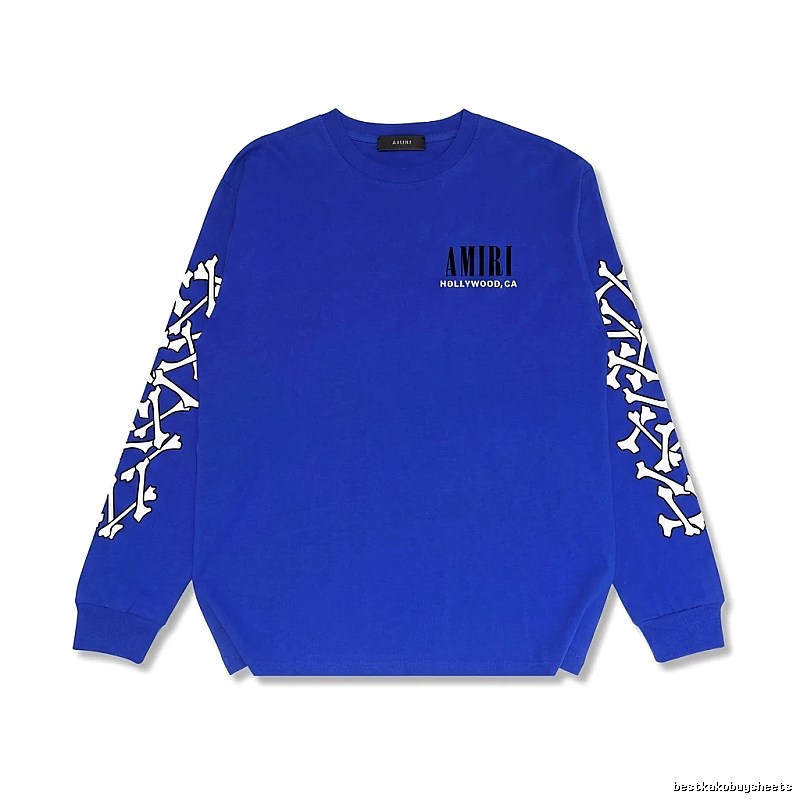 AMIRI Bone Pattern Trendy Cool Style Blue Sweatshirt