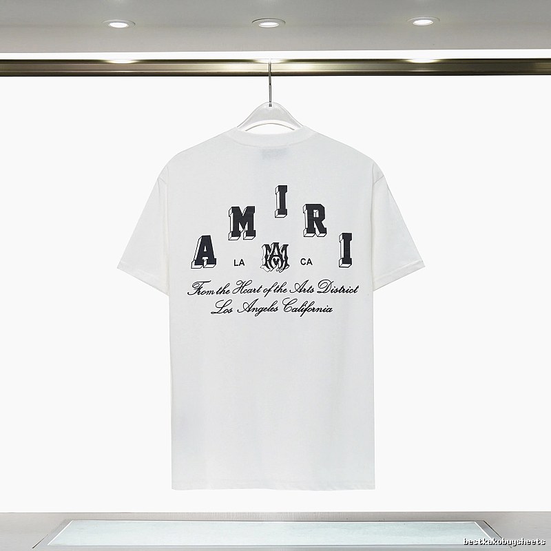 Amiri Daily Graphic T-shirt White Blue Amiri with Visual Detail