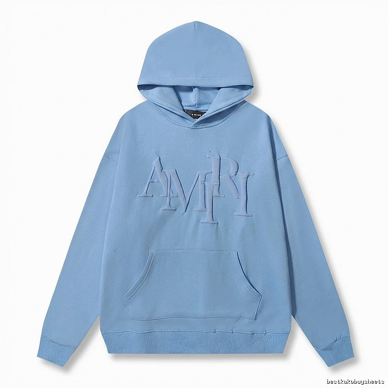 AMIRI Letter Style Light Blue Sweatshirt