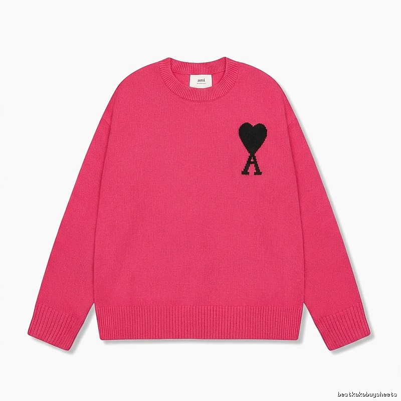 AMIRI Love Trendy Cool Rose Red Sweater