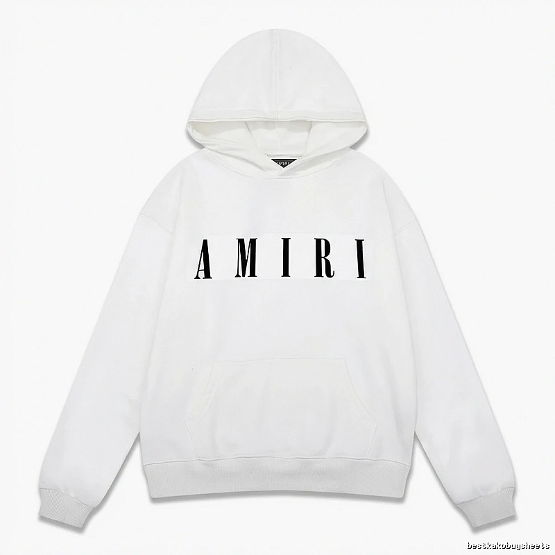 AMIRI minimalist style white hoodie