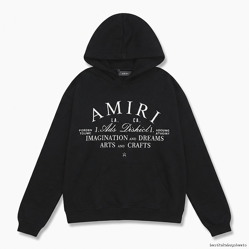 AMIRI retro-style black hoodie