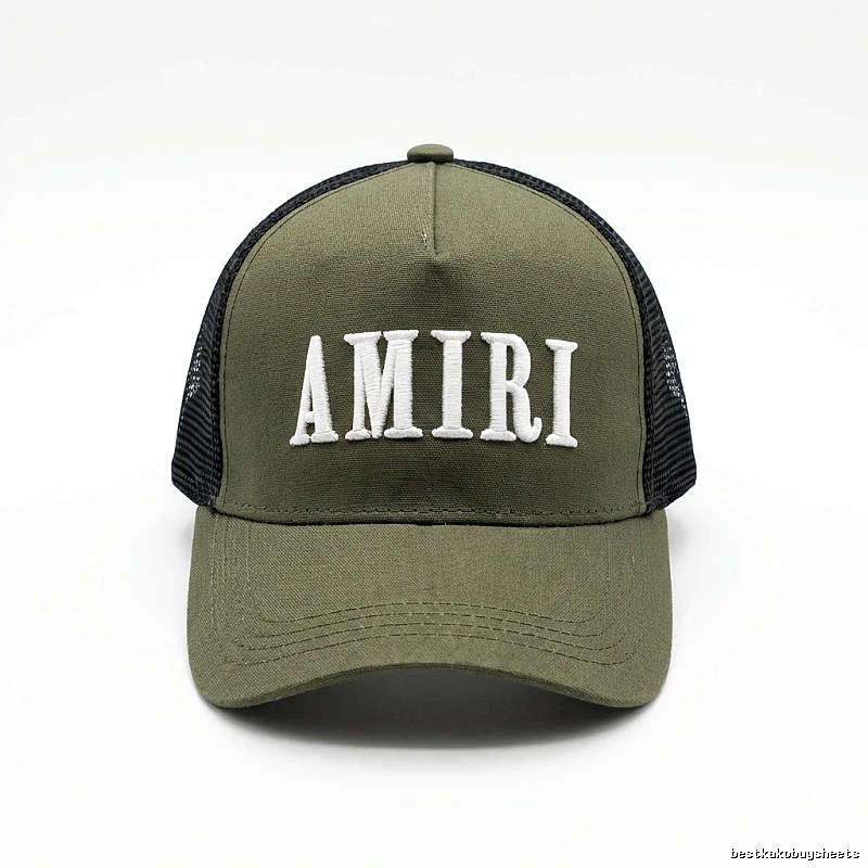 AMIRI Retro Style Olive Green Hat