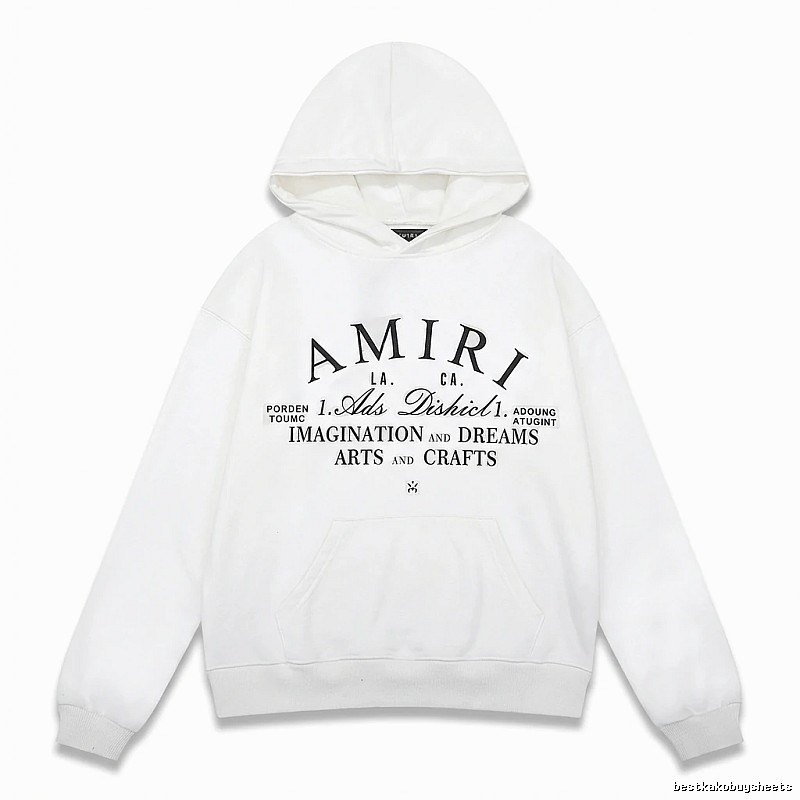AMIRI retro-style white hoodie