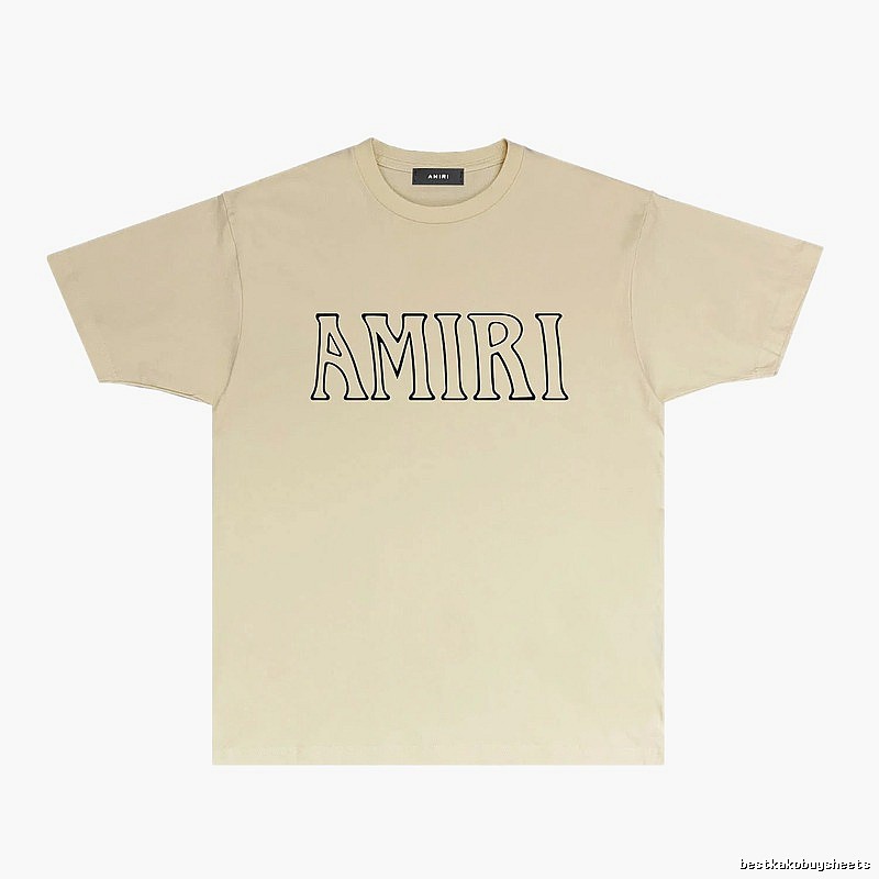 AMIRI simple and fashionable beige T-shirt