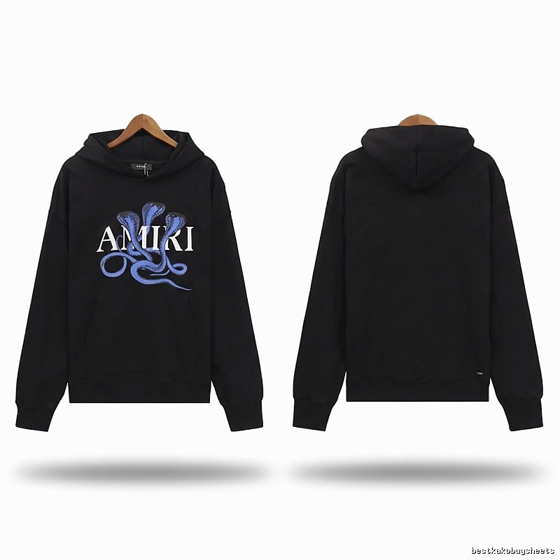 AMIRI Snake Pattern Trendy and Cool Black Sweatshirt