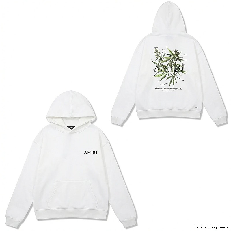 AMIRI White Hoodie with Floral Print Style