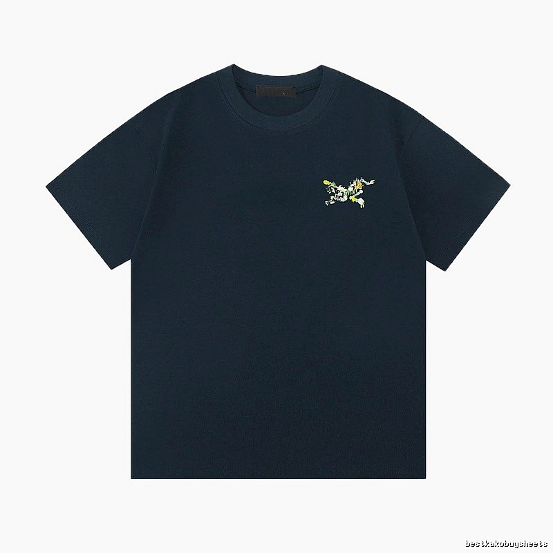 Arc'teryx Floral Embroidered Outdoor Style Navy T-Shirt