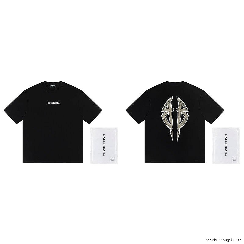 Balenciaga Double B Graffiti High Street Black T-Shirt