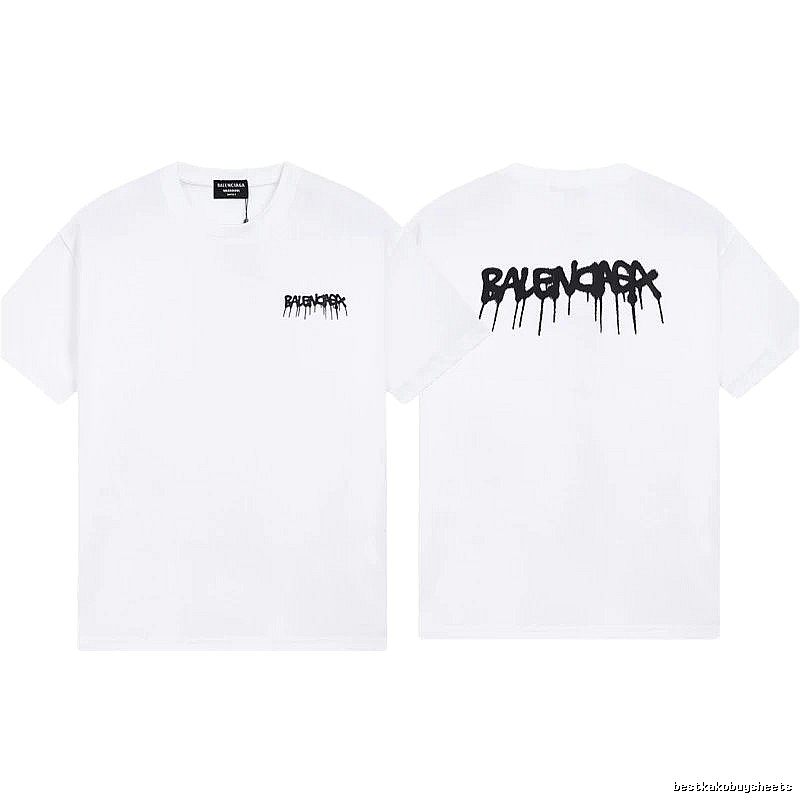 Balenciaga Graffiti Street Style White Short-sleeve T-shirt