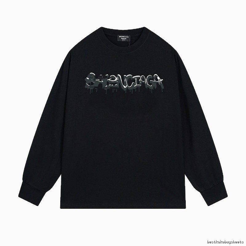 Balenciaga graffiti-style black long-sleeve