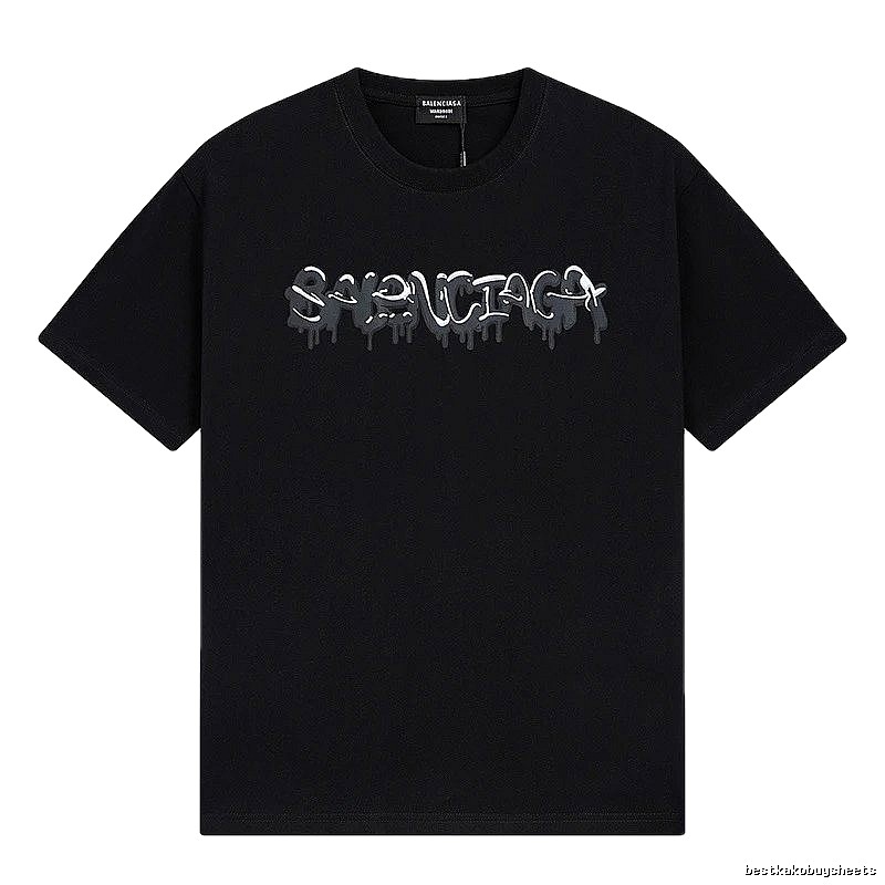 Balenciaga graffiti-style black T-shirt