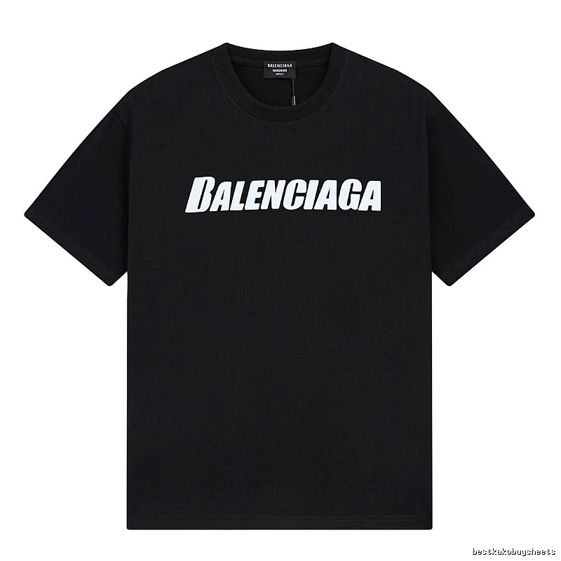Balenciaga Letter Print Street Style Black T-Shirt