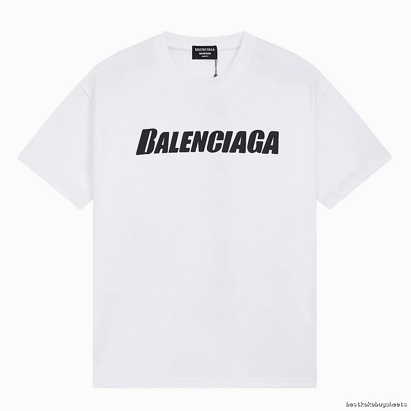 Balenciaga Letter Print Trendy White T-Shirt