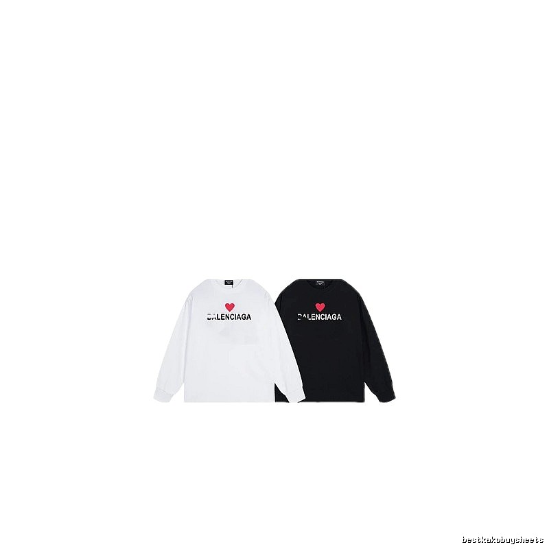Balenciaga Love Heart Casual Style Long-sleeved Shirt