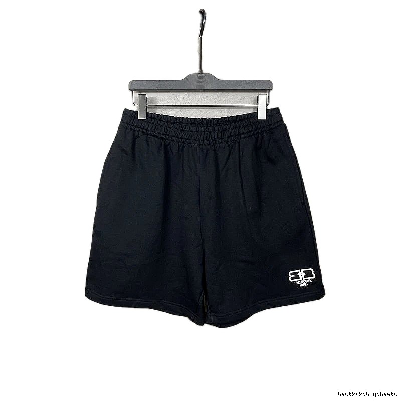 Balenciaga minimalist style black shorts