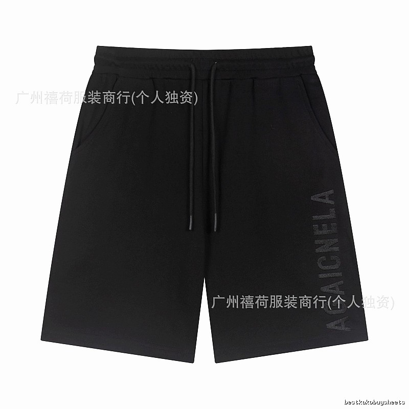 Balenciaga minimalist style black shorts