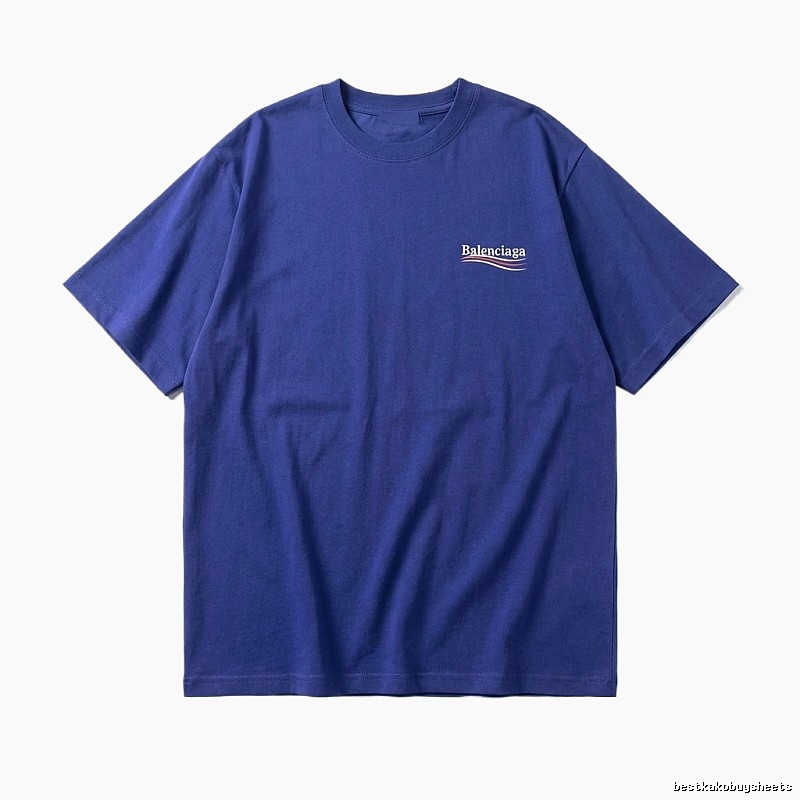 Balenciaga minimalist style blue T-shirt