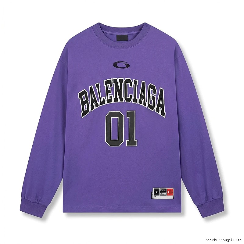 Balenciaga preppy style purple sweatshirt