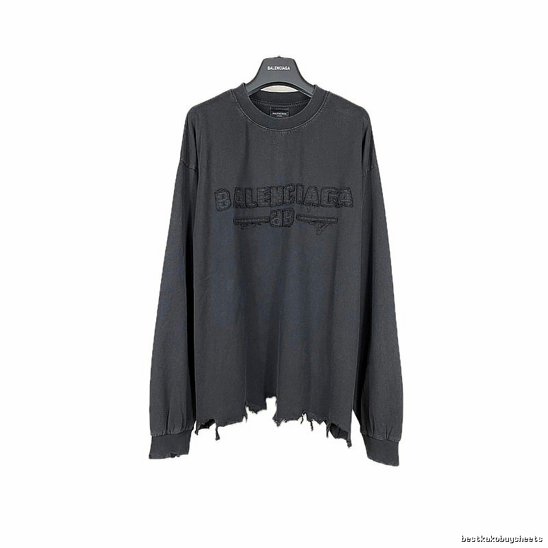 Balenciaga retro ripped black T-shirt