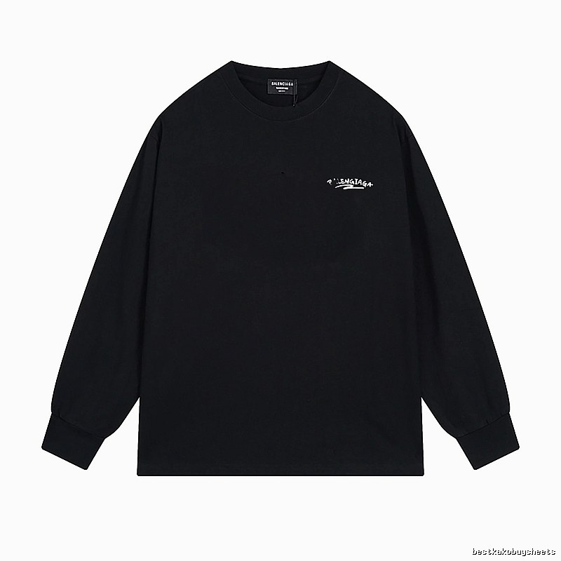 Balenciaga simple style black long-sleeved shirt